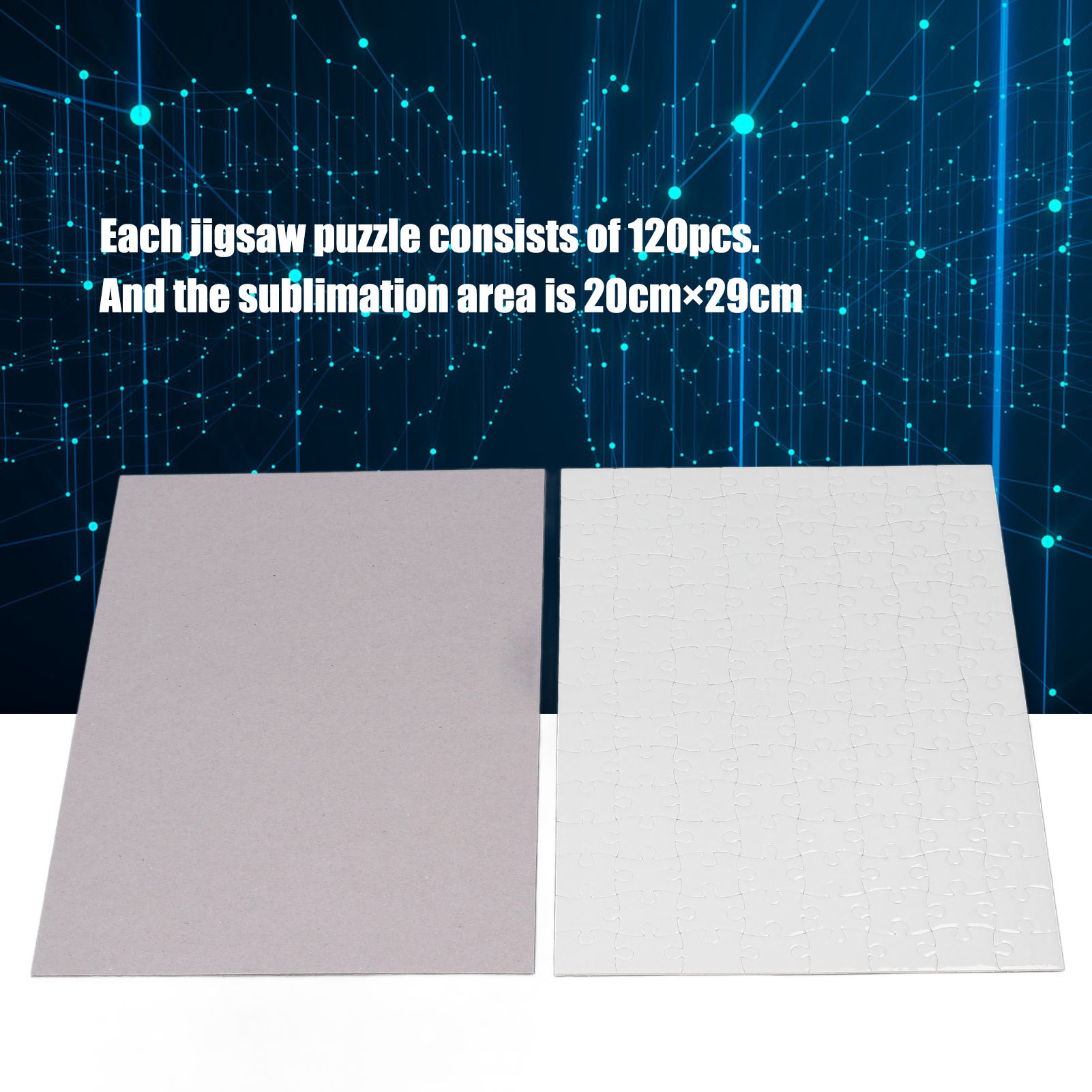 Puzzle Blank White - Rompecabezas de Impresión, 10 Sets de