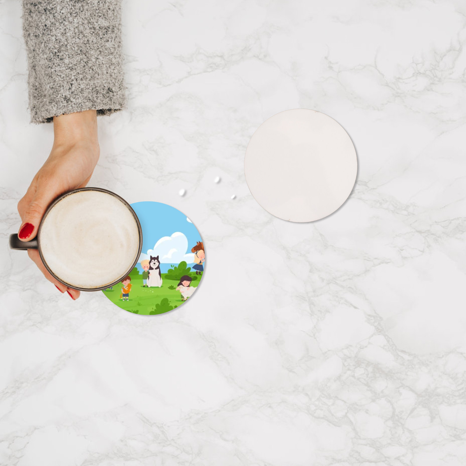 Coaster Sublimation Blank - Posavasos de madera para sublimación, 10