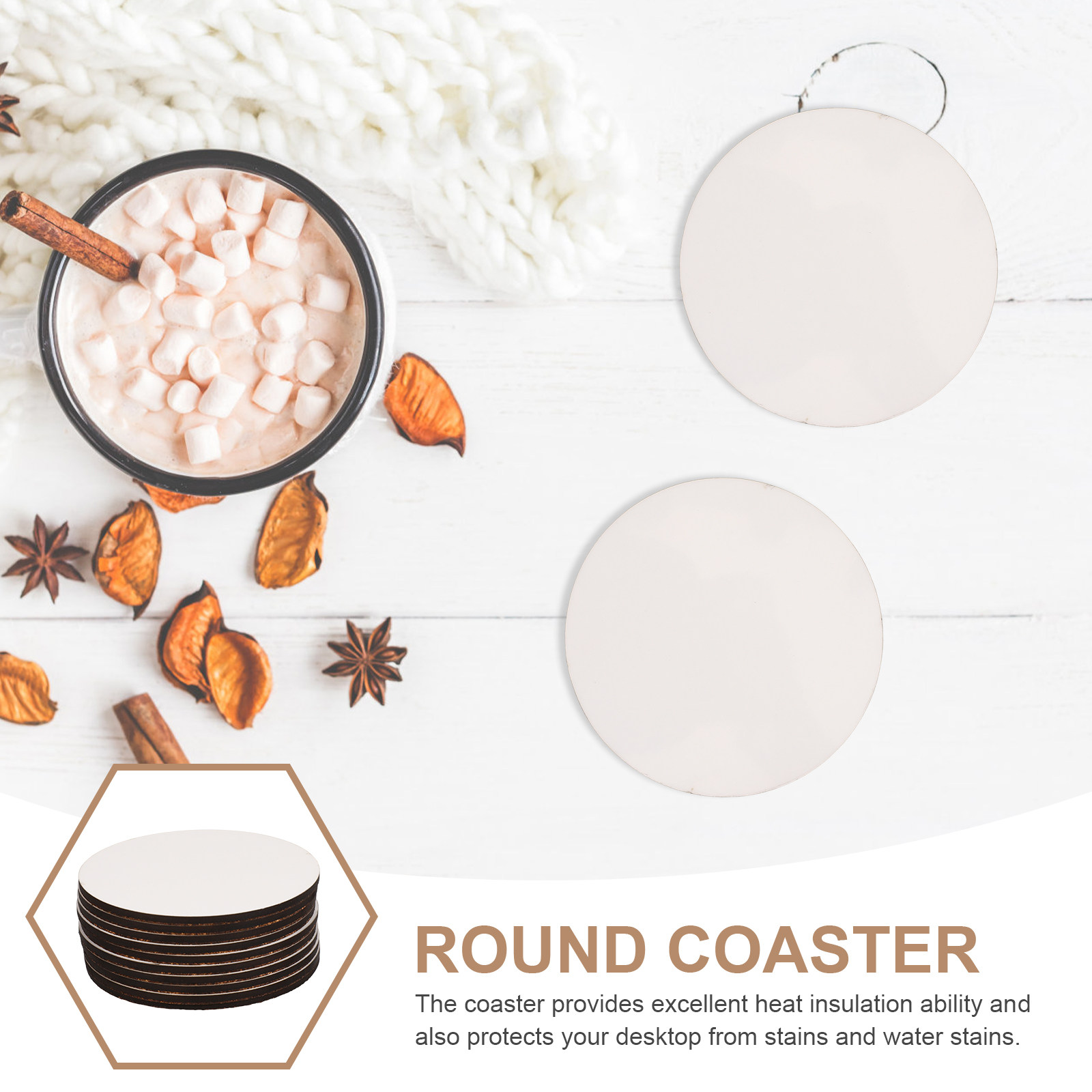 Posavasos de madera para subli - Coaster Sublimation Blank reseña y precio